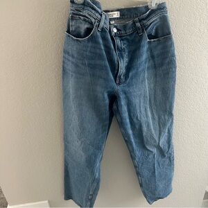 Abercrombie and Fitch Curve Love Ultra High Rise 90s Straight Jean